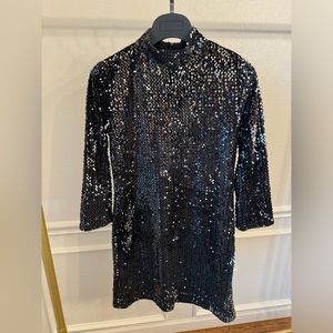 Sparkly black mini dress